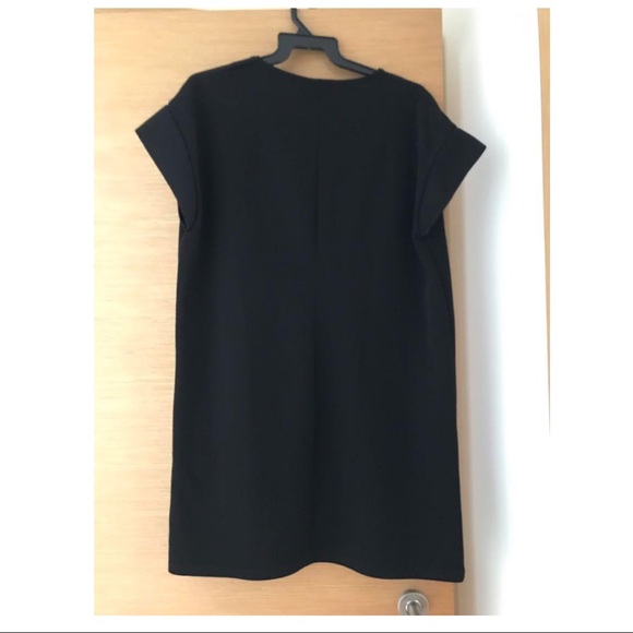 Zara Black V neck Phoenix Shift Dress - Picture 4 of 4